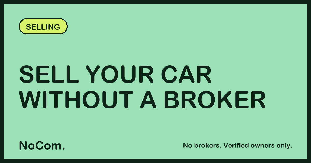 A car being handed over directly from one owner to another, with no broker in between